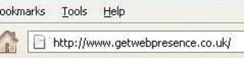 a small representation of a domain name - in fact the address got getWEBpresence in a browser address bar
